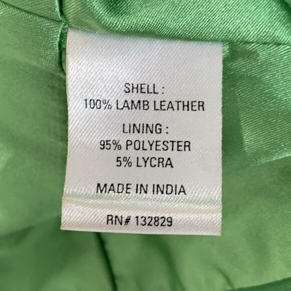 Lovers and Friends Valletta Leather Dress Women S Green Mini Lambswool Party Fun - Picture 13 of 14